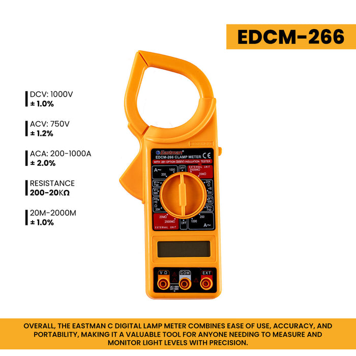 JRSDRIVE Digital Clamp Meter, AC Current Tester, EDCM-266 Eastman Cast & Forge Ltd (GT Raod - Ludhiana)