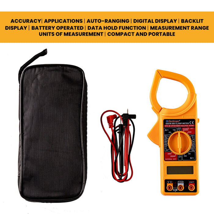 JRSDRIVE Digital Clamp Meter, AC Current Tester, EDCM-266 Eastman Cast & Forge Ltd (GT Raod - Ludhiana)