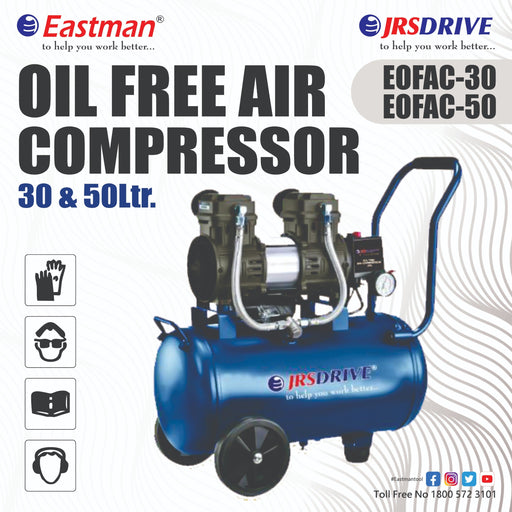 JRSDRIVE Oil free air compressor 30&50 ltr Eastman Cast & Forge Ltd
