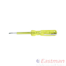 Eastman Screw Driver With Neon Bulb(500 V),Magnetic Tip ,Transparent, Acetate Handle ,Length125, Pack Of 10 E-2105