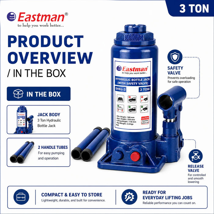 Eastman Hydraulic Bottle Jack E-2258
