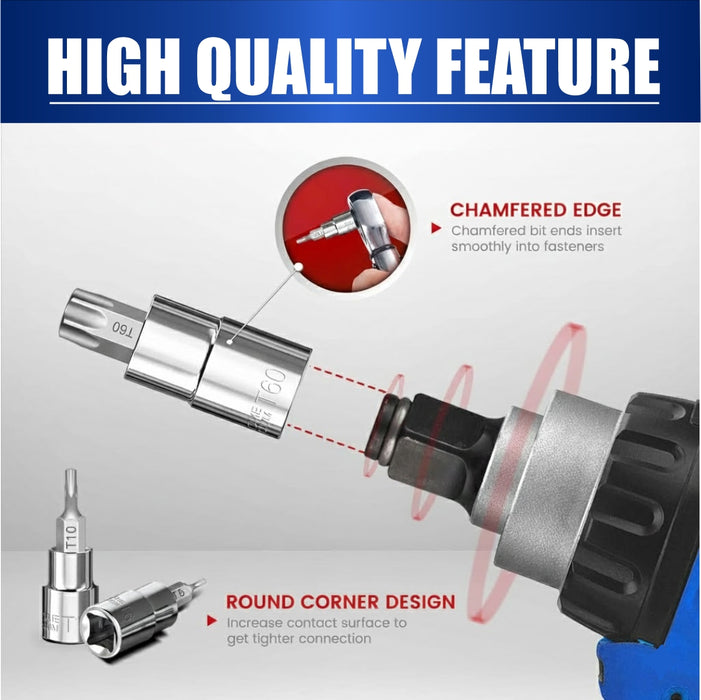 Eastman Torx Bit Sockets T Set 9pcs E-3014