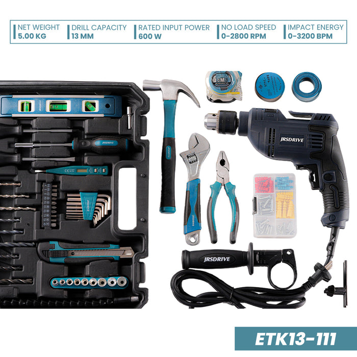 JRSDRIVE 111 Pc Tool Kit, 3200 Bpm ,Speed 2800Rpm, 600W ,ETK-13 Eastman Cast & Forge Ltd (GT Raod - Ludhiana)