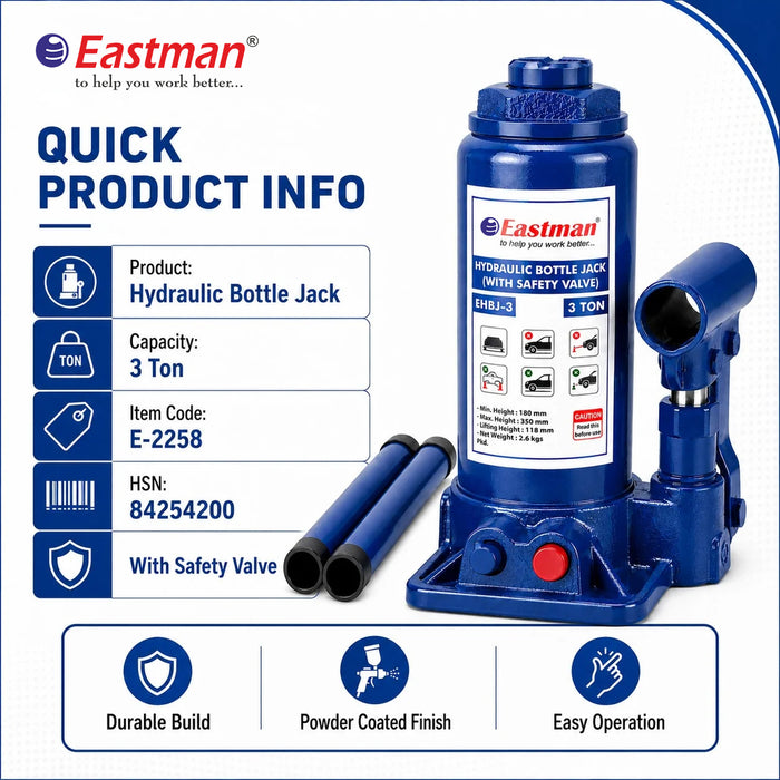 Eastman Hydraulic Bottle Jack E-2258