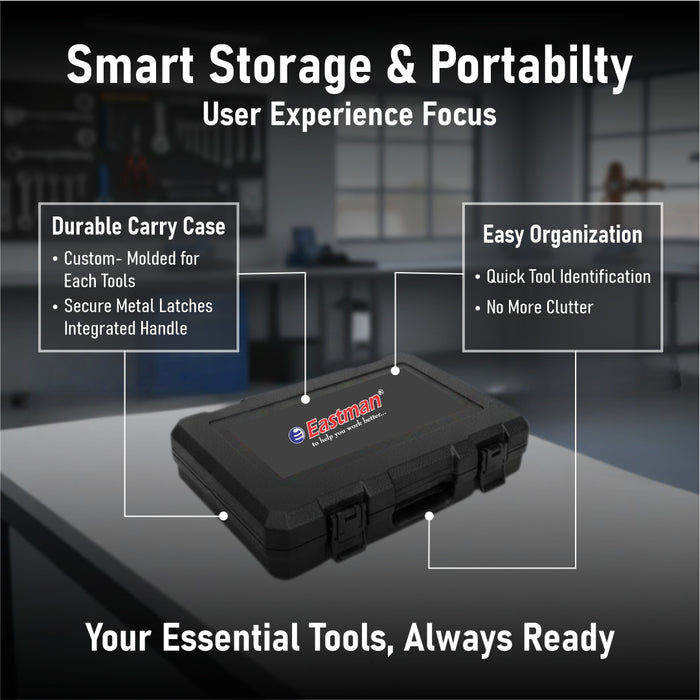 Eastman 1/2" And 1/4" SQDrive Socket Set , 94 Pcs Set E-2301