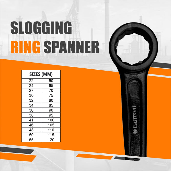 Eastman Slogging Spanner Ring End, 22mm To 120mm, E-2082