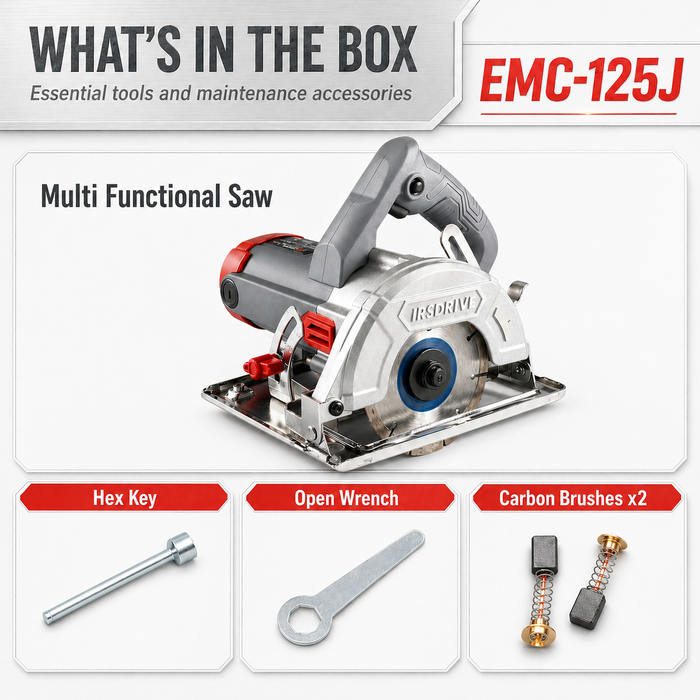 JRSDRIVE Heavy Duty 125mm Tile & Marble Cutter Machine - 1700W Powerhouse with Adjustable Base Plate & Cutting Depth