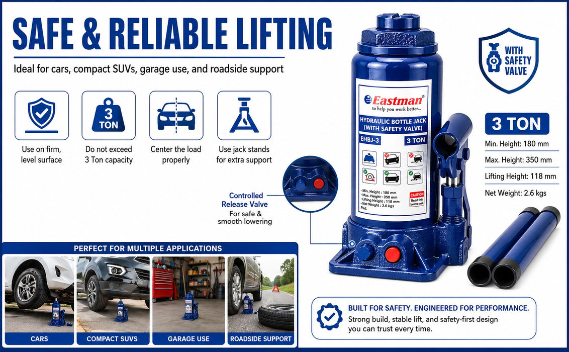 Eastman Hydraulic Bottle Jack E-2258