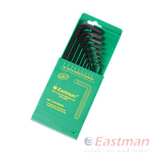 EASTMAN EAK-2403 Allen Key : 9 PC SET Chrome Vanadium Steel Phosphate Finish Extra Long Black Ball Point Fully Heat Treated 48-52 HRC Hex Key Allen Wrench Set With Comfort Grip