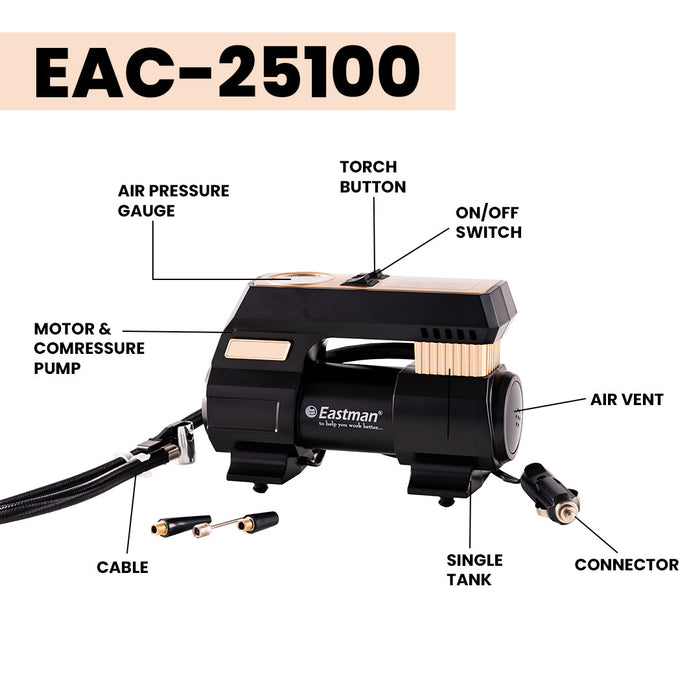 JRSDRIVE Air Compressor Machine with 20L/Min EAC25100 Eastman Cast & Forge Ltd (GT Raod - Ludhiana)