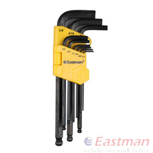 EASTMAN ALLEN KEY SET, BLACK COLOUR ,CHAMPHERED HERADS , - XTRA LONG 1.5, 2, 2.5, 3, 4, 5, 6, 8, 10 Mm _KE -EAK-2406