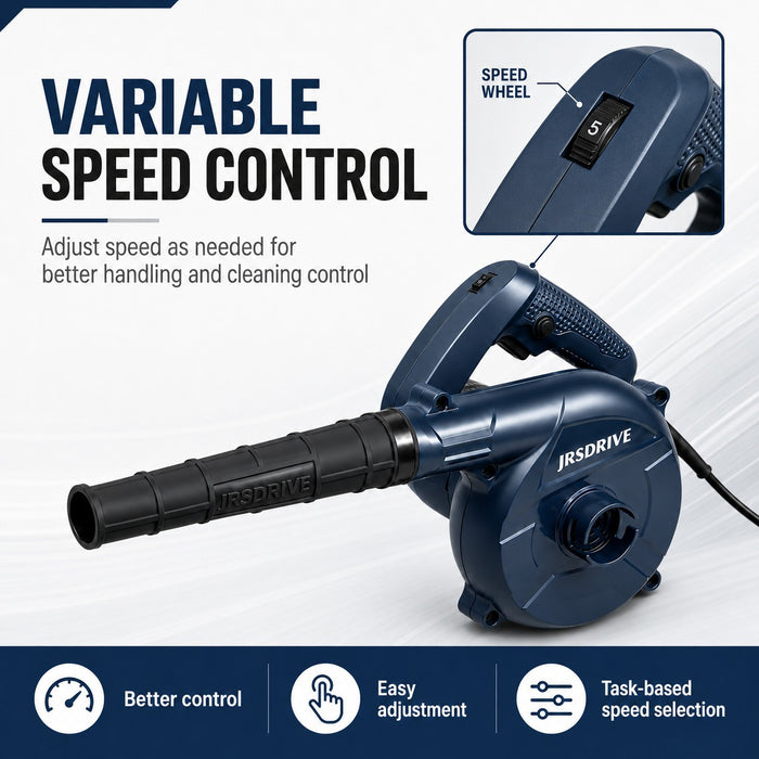 JRSDRIVE EEB-040N Heavy-Duty Electric Blower - Powerful 600W Motor for Rapid Cleaning & Dust Removal