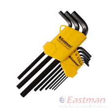 Eastman Ball Point Allen Key Set, Long Pattern, CRV, Champhered Heads, Black Finish, Set Of 09Pcs, Matric Size:- 1.5mm To 10mm, EAK-2408