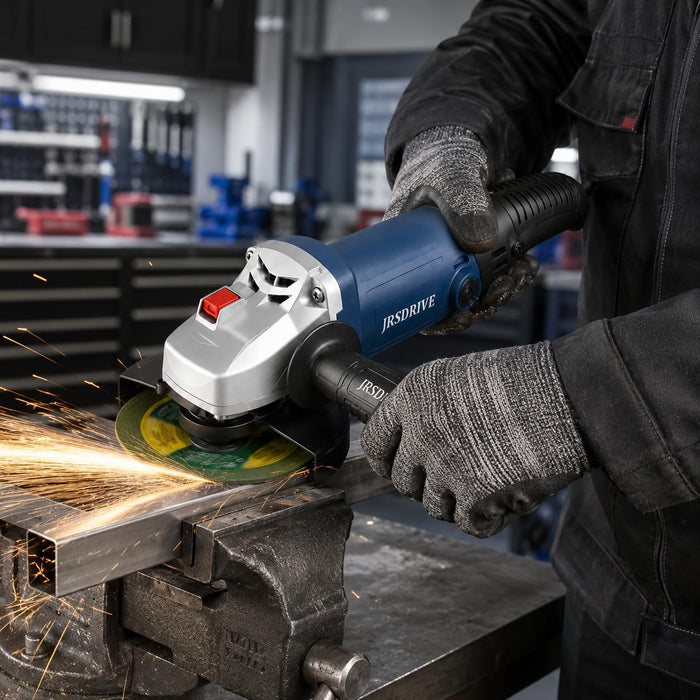 JRSDRIVE EDG-100T 850W Grinder | 100mm (4") Disc | Aluminum Gear Housing & Burst-Proof Guard