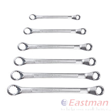Eastman Bi-Hexagonal Ring Spanner, Sets, Chrome Vanadium Steel, Chrome Plated, Box Pack, E-2007