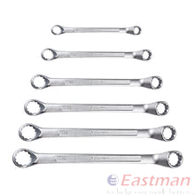 Eastman Bi-Hexagonal Ring Spanner, Sets, Chrome Vanadium Steel, Chrome Plated, Box Pack, E-2007