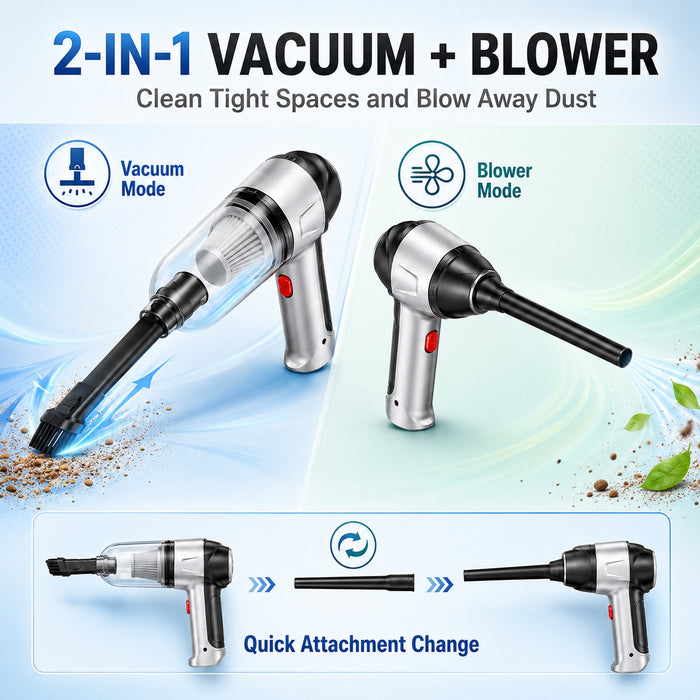 JRSDRIVE ECVB588N Cordless Vacuum Cleaner – 70W High Power, 11000pa Suction, 8V Battery with HEPA Filtration & Multi-Utility Nozzles