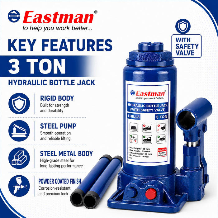Eastman Hydraulic Bottle Jack E-2258