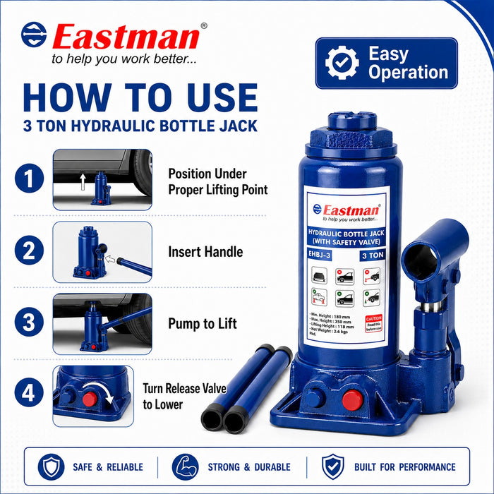 Eastman Hydraulic Bottle Jack E-2258