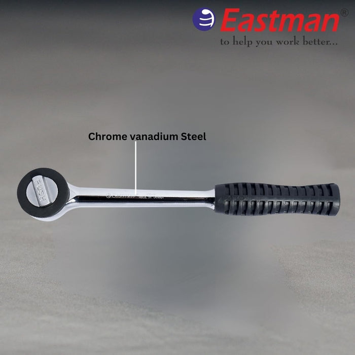 Eastman Round Head Ratchet Handle ,1/2 250mm ,Square Drive,E-2204