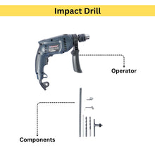 JRS Impact Drill ,Capacity 13mm, No Load Speed 0-2800RPM, 600W, EID-013