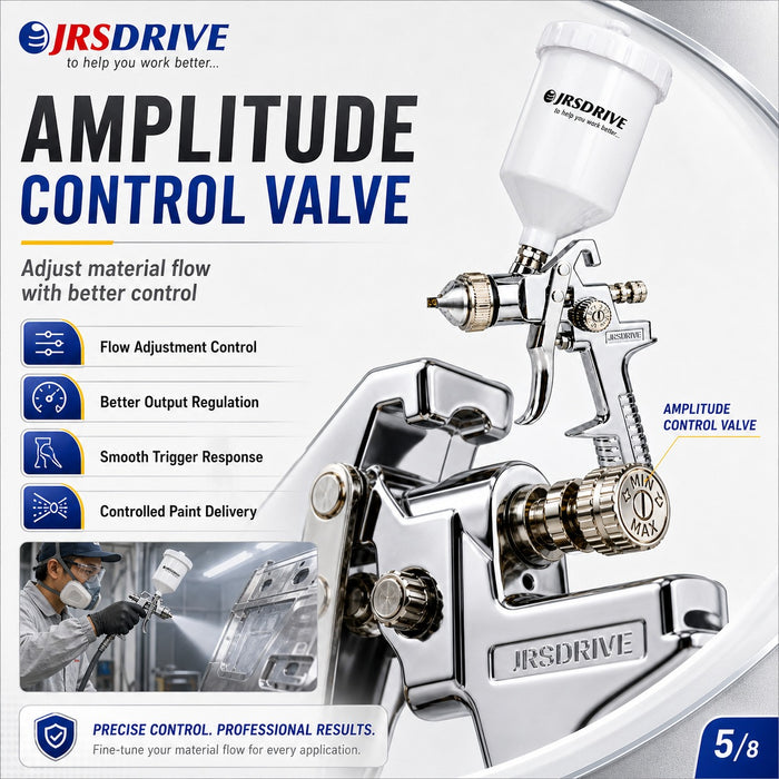 JRSDRIVE Professional Gravity Feed Spray Gun (EPSG-827A), 600ml Capacity, 3-4 Bar Operating Pressure for Automotive & Furniture