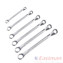 Eastman Bi-Hexagonal Ring Spanner, Sets, Chrome Vanadium Steel, Chrome Plated, Box Pack, E-2007