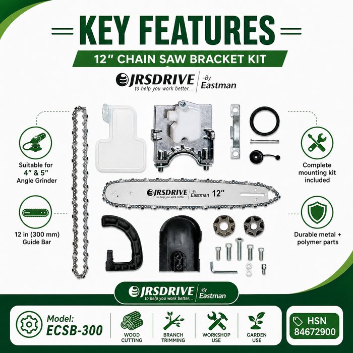 JRSDRIVE ECSB-300 Chain Saw Bracket Set: 300mm Chain Size & 12-Inch Guide Bar Length