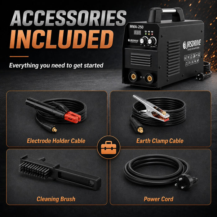 JRSDRIVE EAWSI-250 Portable ARC Welding Machine | Lightweight 7kg Design | 160V-250V Wide Voltage Support