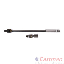 EASTMAN 1/2 INCH DR SWIVEL HANDLE (E-2216) Satin Finish Swivel Handle With CRV Steel 430 Mm Professional Swivel Handle With Double Chrome Plated In Silver