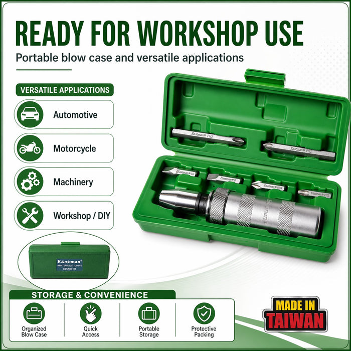 Eastman IMPACT DRIVER SET - CRV BITS, EID2500-02