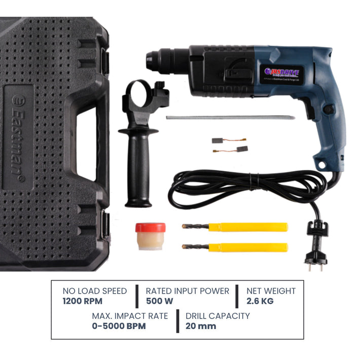 JRSDRIVE Hammer Drill Machine Capacity 20mm, EHD-020C Eastman Cast & Forge Ltd (GT Raod - Ludhiana)