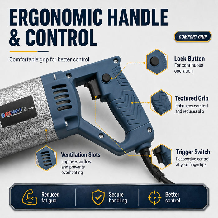 JRSDRIVE Electric Concrete Vibrator 1100W – 1.5m Rod for Concrete & Cement Work EEVR1.5