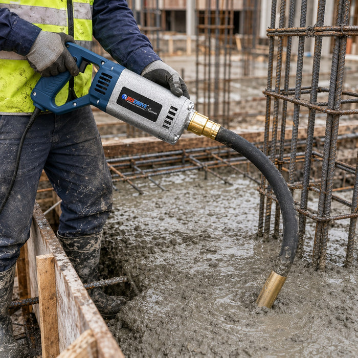 JRSDRIVE Electric Concrete Vibrator 1100W – 1.5m Rod for Concrete & Cement Work EEVR1.5