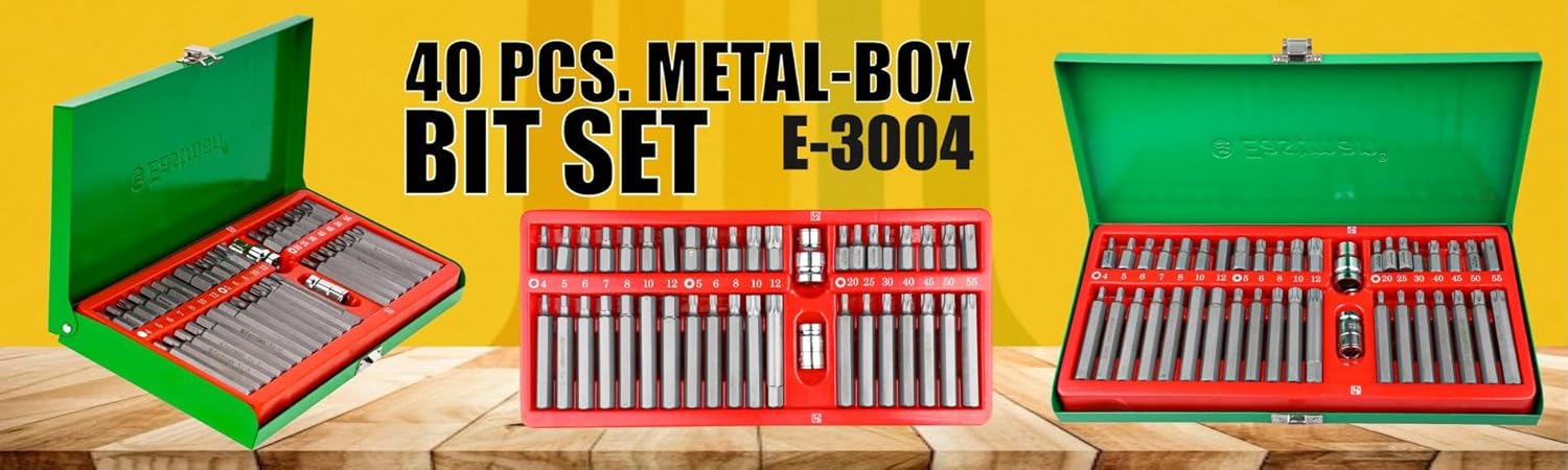 Eastman Metal Box Bit Set, Metal Box, 40 Pcs Set , E-3004