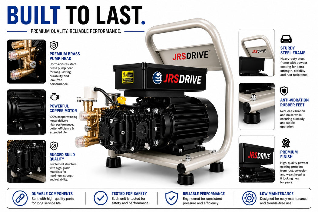 JRSDRIVE EIPW-23100 Electric Pressure Washer – Industrial Durability for All-Day Cleaning
