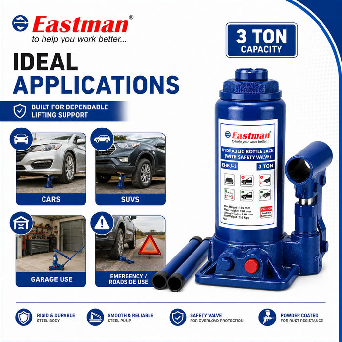Eastman Hydraulic Bottle Jack E-2258