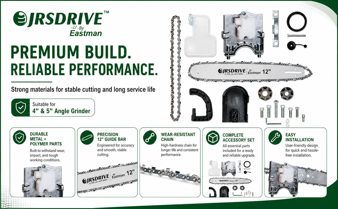 JRSDRIVE ECSB-300 Chain Saw Bracket Set: 300mm Chain Size & 12-Inch Guide Bar Length