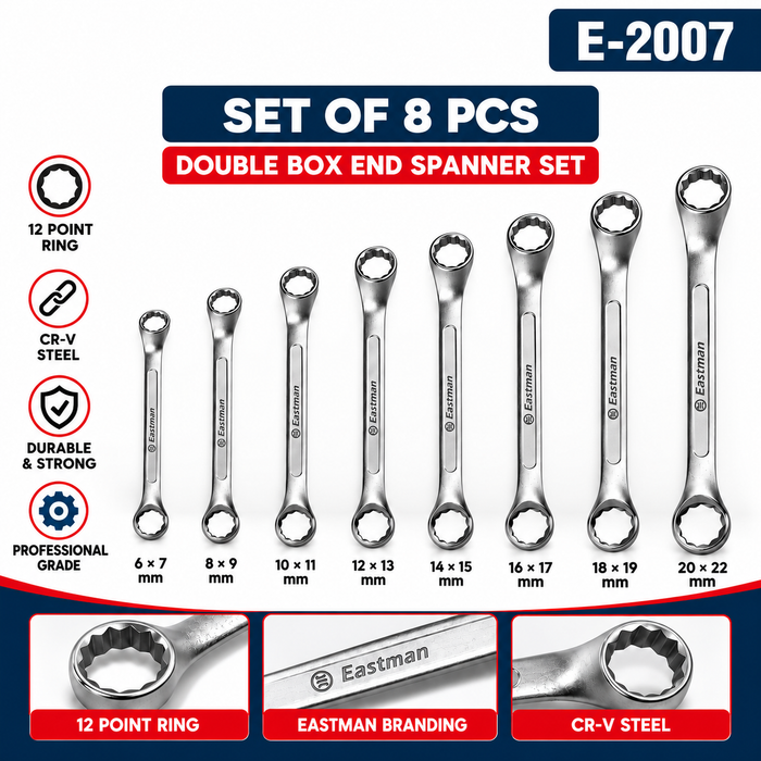 Eastman Bi-Hexagonal Ring Spanner, Box Pack, E-2007