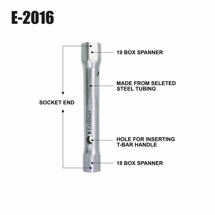 Eastman Tubular Box Spanners Tommy Bar  6*7-30*32  Kit Set (E-2016) Eastman Cast & Forge Ltd