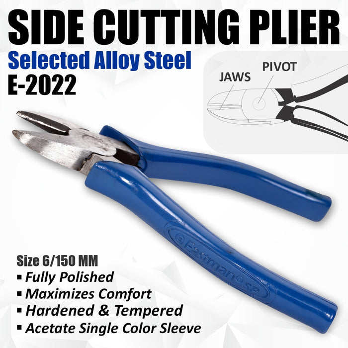 Eastman Side Cutting Plier, Alloy Stteel,6/150mm, E-2022B Eastman Cast & Forge Ltd (GT Raod - Ludhiana)