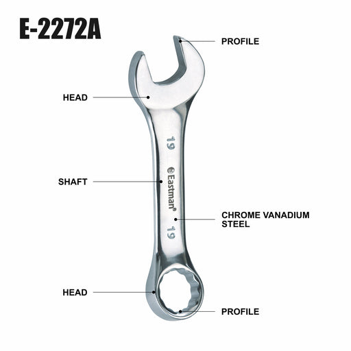 Eastman Stubby Wrench Matric & Sae E2272A Eastman Cast & Forge Ltd