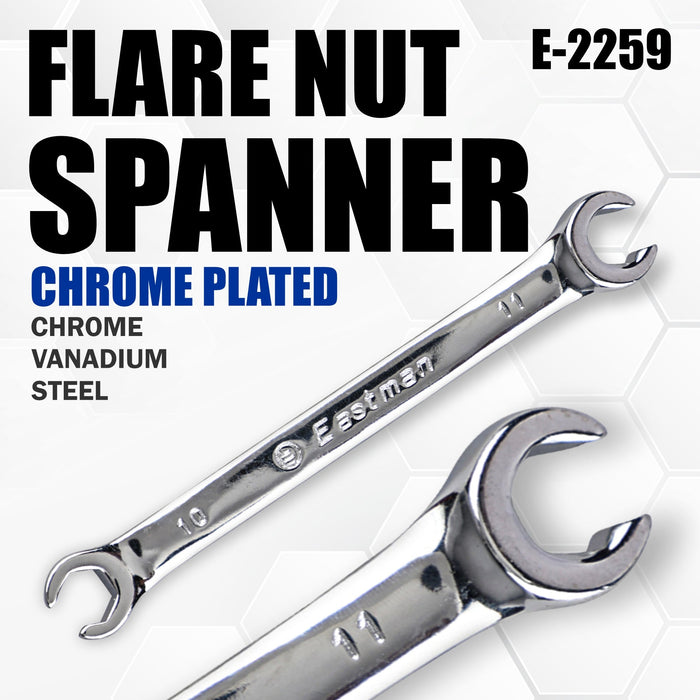 EASTMAN FLARE NUT SPANNER  WORTH SIZES (MM)- BOX PACKING KIT, KIT10 Pcs-E-2259_6*22, Eastman Cast & Forge Ltd