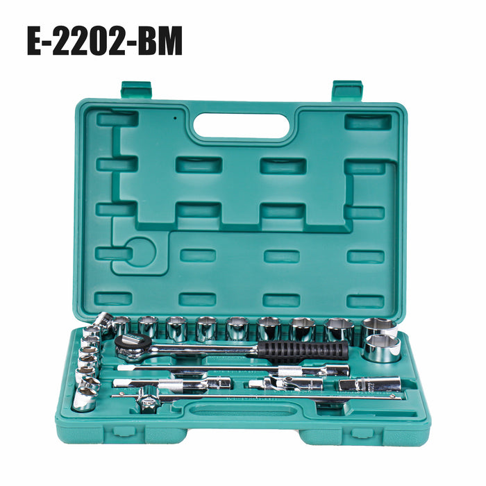 Eastman 1/2 SQ. 24 Pcs New Socket Set -E-2202BM Eastman Cast & Forge Ltd