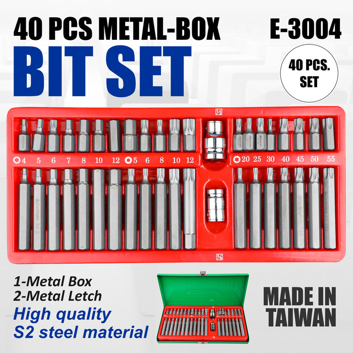 Eastman Metal Box Bit Set, Metal Box, 40 Pcs Set , E-3004