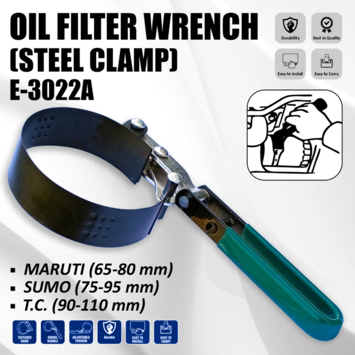 Eastman Oil Filter Wrench (Steel Clamp) E3022 Eastman Cast & Forge Ltd