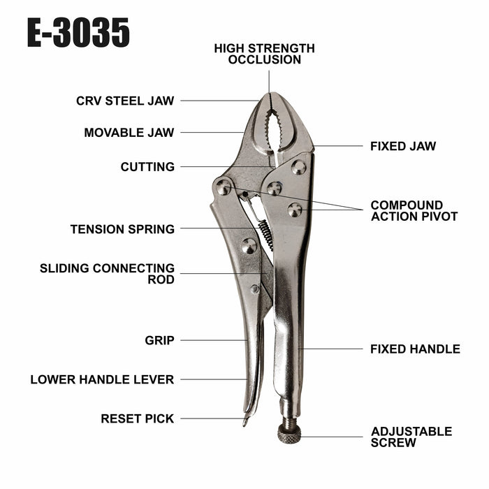 Eastman 10 Inch Lock Grip Plier  E-3035 Eastman Cast & Forge Ltd