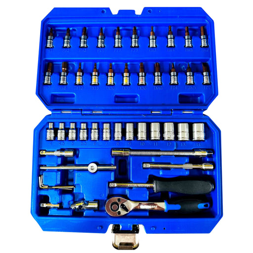 Eastman  1/4 Dr Socket Set CRV 46pcs Set  | E2261 Eastman Cast & Forge Ltd