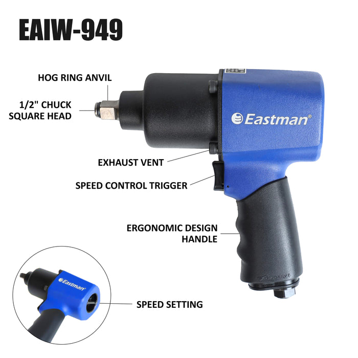 JRSDRIVE Heavy Duty 1/2 Inch Air Impact Wrench  EAIW-949 Eastman Cast & Forge Ltd (GT Raod - Ludhiana)