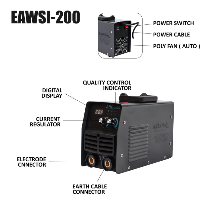 JRSDRIVE TOOLS Welding Set Machine, 20-200 A 50/60 Hz EAWSI-200 Eastman Cast & Forge Ltd (GT Raod - Ludhiana)